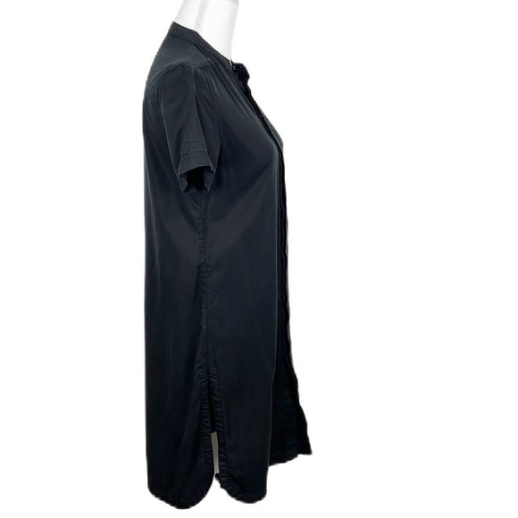 Control Sector Dress Women Small Black High Neck Button Up Shirt Streetwear - Picture 3 of 12